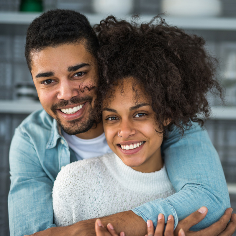 couple smiling